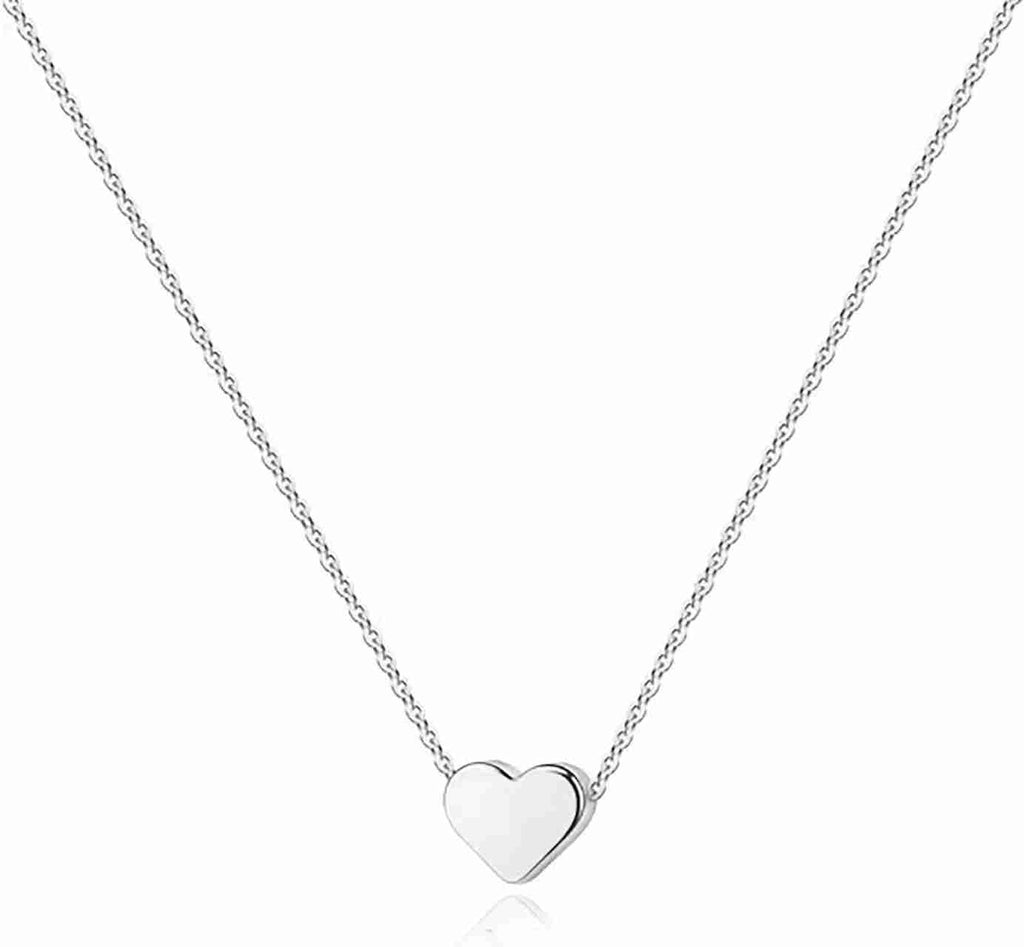 K Gold Plated Heart Necklace |Silver Plated Necklace Cute Dainty Love Pendant Necklaces for Women Gift for Girls Gift for Women