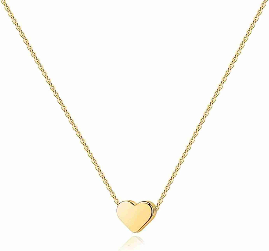 K Gold Plated Heart Necklace |Silver Plated Necklace Cute Dainty Love Pendant Necklaces for Women Gift for Girls Gift for Women