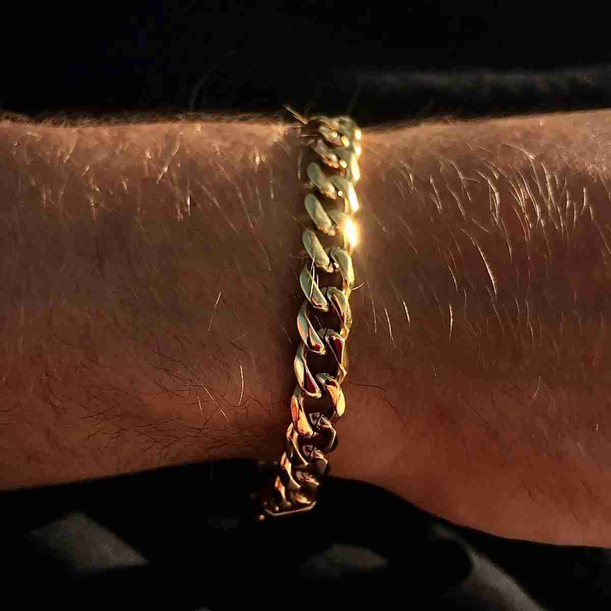 Gold Color Cuban Chain Bracelets for Men,6/8/10/12MM Stainless Steel Chain Link Wristband,Casual Hip Hop Male Jewelry Gift